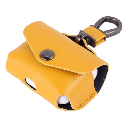 Veemoon Kopfhörer Fall Haut für ohrhörer Beutel Tragetasche für kopfhörer bleigießen Headset Schutzhülle für kabellose Kopfhörer Kofferdeckel mit Schlüsselanhänger Yellow von Veemoon