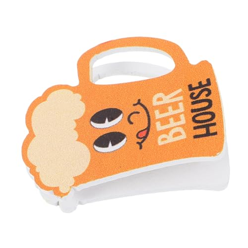 Veemoon Nachrichtenkasten aus Holz Desktop-Nachrichtenordner Schreibtischschmuck Sitzkarteninhaber Papierclip Postkartenhalter Sitznummerhalter Memo-Ordner TABLE -NUMPER -HAUSE Orange von Veemoon