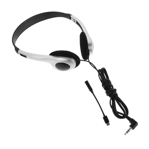 Veemoon Retro-kopfhörer USB-c-kopfhörer Telefon-Headset Handy -Headset Kopfhörer Für Frauen Reisekopfhörer Für Flugzeuge Kopfhörer Für Babys Computerkopfhörer Silver PVC von Veemoon