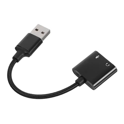 Veemoon Soundkartenkonverter Externe soundkarte Externer Soundadapter Kopfhörer-Splitter für Computer USB mikrofon Adapter Jack Plug Converter Kopfhörerkonverter Aluminiumlegierung Black Veemoon Soundkartenkonverter Externe soundkarte Externer Soundadapter Kopfhörer-Splitter für Computer USB mikrofon Adapter Jack Plug Converter Kopfhörerkonverter Aluminiumlegierung Black von Veemoon
