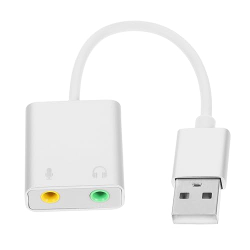 Veemoon Soundkartenspiel -Soundkarte Konverter für Kopfhörerbuchse Soundkartenmischer Soundbar überwachen Audiokabel für Ersatz -Soundkarte Kopfhörer -Steckeradapter Computerteile Plastik von Veemoon