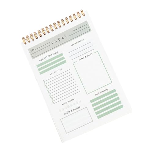 Veemoon Spiralnotizbuch Tagesplaner Im Minimalistischen Design Wiederverwendbar Für Büro Und Studium Desktop Planung Monats Und Tagesübersicht Notizblock Abreißen von Veemoon