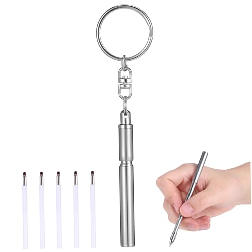 Veemoon Stiftset aus Einziehbarer Mini Stift für Schlüsselanhänger mit Austauschbaren Minen für Reisen Langlebig Veemoon Stiftset aus Einziehbarer Mini Stift für Schlüsselanhänger mit Austauschbaren Minen für Reisen Langlebig von Veemoon