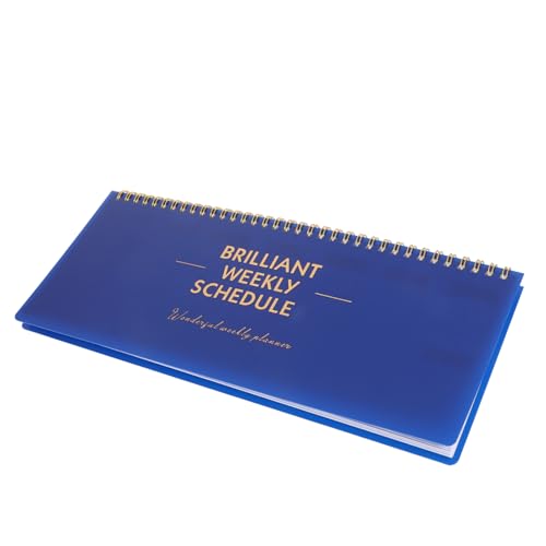 Veemoon Wochenkalender Agenda bürobedarf Stundenplan Wochenplaner Schreibtischplaner Zeitplan Tagesplaner Notizblock Essensplaner leerer Planer undatiert wöchentlich Schulplaner Eisen Blue von Veemoon