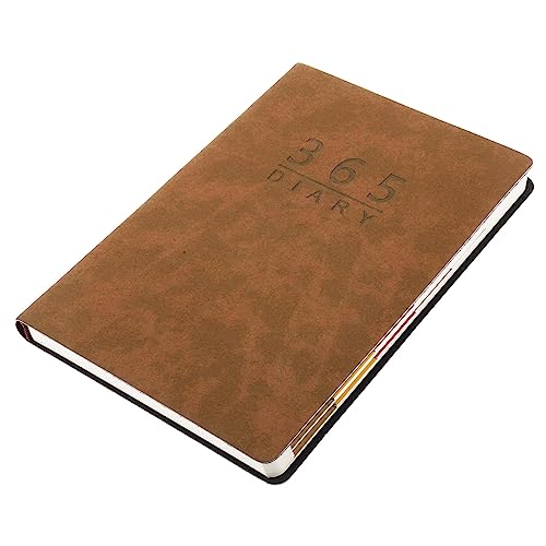 Veemoon Zeitplan-Notizblock Zeitplaner Jahresplan Notizblock Tagesplaner Notizbuch für die Planung täglich small notebook jahreskalender Zeitplan-Notizbuch Jahresnotizbuch Papier Coffee von Veemoon