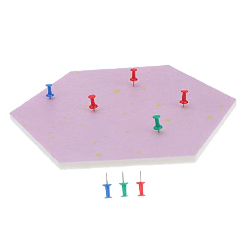 Veemoon dekoratives Nachrichtenbrett reminescence reißzwecke dekoringe felt board Mehrzweck Himmelsfilzbrett Wand klein Dekorationen Hexagon fühlte Board Heimdekoration Filzplatte Violett von Veemoon