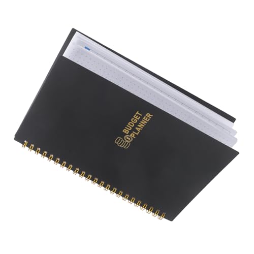 Veemoon monatliches Budget täglich Notizbuch undatierter Planer Haushaltsplaner Budgetierung Budgetplanung geldbuch Notizblock zur Budgetaufzeichnung Cash-Umschlag-Tracker Papier Black von Veemoon