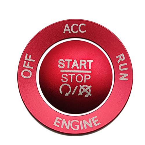 Veenewy Abdeckung für Motorstart-Stopp-Knopf + Zubehör für Ringgarnitur, zum Laden von 2015-2020 (rot) von Veenewy