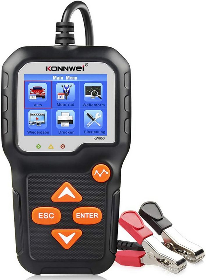 Veepeak Batterietester KW650 6V-12V Automotive Batterie Tester,Ladesystemanalysator von Veepeak