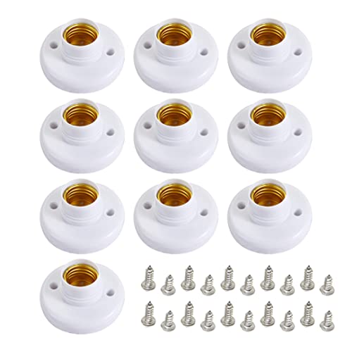 10pcs E27 Lampenhalterschraube Basis, LED -Glühbirnen -Sockelhalter mit Schrauben für die Montage der Wanddecke, E27 -Leuchtmittelanpassung für DIY -Beleuchtungskörper 10pcs E27 Lampenhalterschraube Basis, LED -Glühbirnen -Sockelhalter mit Schrauben für die Montage der Wanddecke, E27 -Leuchtmittelanpassung für DIY -Beleuchtungskörper von Veesper