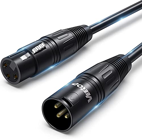 Veetop XLR Kabel Mikrofon, XLR Mikrofon, Mikrofonkabel XLR Stecker auf XLR Buchse (5m) von Veetop