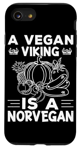 Ein veganer Wikinger ist ein norveganes Wortspiel Design Hülle für iPhone SE (2020) / 7 / 8 von Vegan Design Ideas For Vegans And Vegetarians