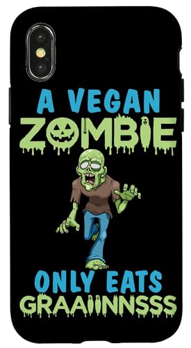 Ein veganer Zombie isst nur Getreide, veganes Design für Vegetarier Hülle für iPhone X/XS Ein veganer Zombie isst nur Getreide, veganes Design für Vegetarier Hülle für iPhone X/XS von Vegan Design Ideas For Vegans And Vegetarians