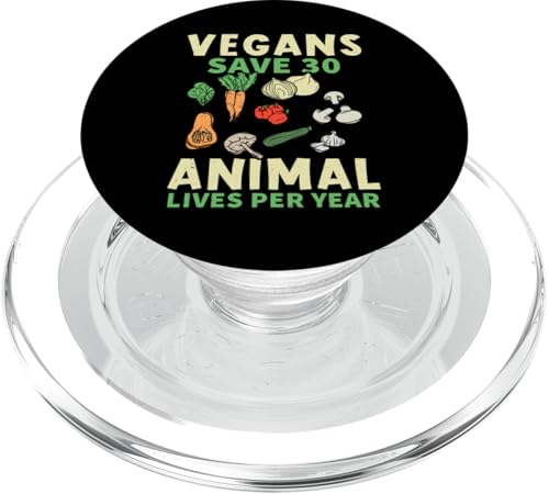 Sparen Sie 30 Tierleben pro Jahr, veganes Design für Vegetarier PopSockets PopGrip für MagSafe Sparen Sie 30 Tierleben pro Jahr, veganes Design für Vegetarier PopSockets PopGrip für MagSafe von Vegan Design Ideas For Vegans And Vegetarians