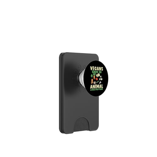Sparen Sie 30 Tierleben pro Jahr, veganes Design für Vegetarier PopSockets PopWallet für MagSafe Sparen Sie 30 Tierleben pro Jahr, veganes Design für Vegetarier PopSockets PopWallet für MagSafe von Vegan Design Ideas For Vegans And Vegetarians