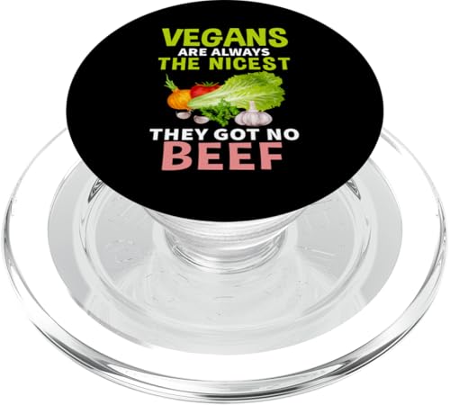Vegans Got No Beef Vegan-Design für Obstliebhaber PopSockets PopGrip für MagSafe Vegans Got No Beef Vegan-Design für Obstliebhaber PopSockets PopGrip für MagSafe von Vegan Design Ideas For Vegans And Vegetarians