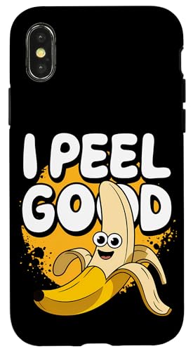Lustiges Bananen Design Lebensmittel-Liebhaber Humor Hülle für iPhone X/XS von Vegane Früchte Geschenk Niedlich Retro