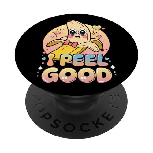 Lustiges Bananen Design Lebensmittel-Liebhaber Humor PopSockets Klebender PopGrip von Vegane Früchte Geschenk Niedlich Retro