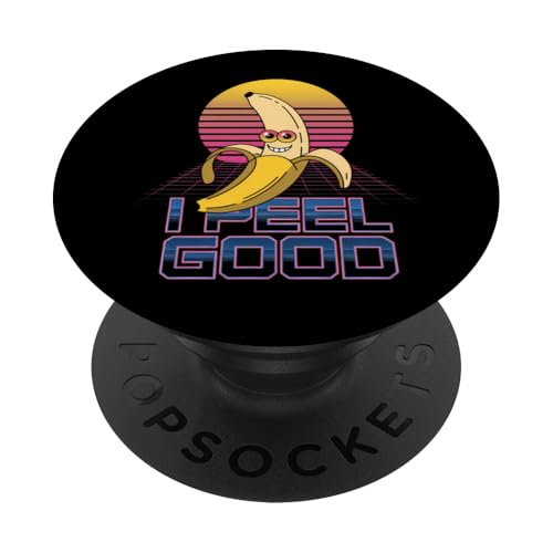 Lustiges Bananen Design Lebensmittel-Liebhaber Humor PopSockets Klebender PopGrip von Vegane Früchte Geschenk Niedlich Retro