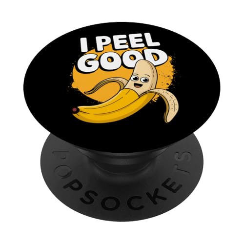 Lustiges Bananen Design Lebensmittel-Liebhaber Humor PopSockets Klebender PopGrip von Vegane Früchte Geschenk Niedlich Retro