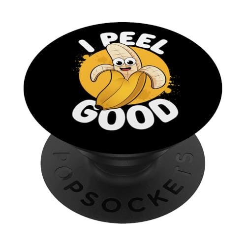 Lustiges Bananen Design Lebensmittel-Liebhaber Humor PopSockets Klebender PopGrip von Vegane Früchte Geschenk Niedlich Retro