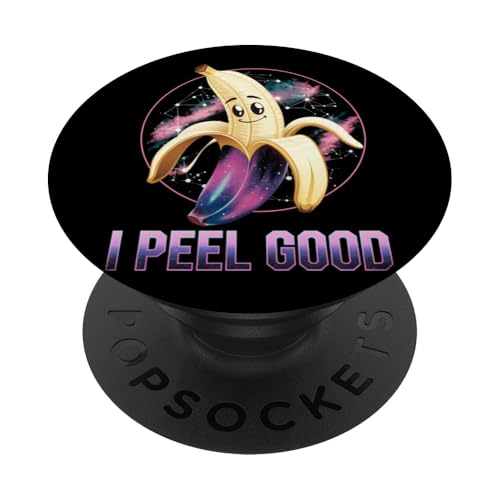 Lustiges Bananen Design Lebensmittel-Liebhaber Humor PopSockets Klebender PopGrip von Vegane Früchte Geschenk Niedlich Retro