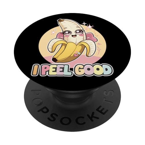 Lustiges Bananen Design Lebensmittel-Liebhaber Humor PopSockets Klebender PopGrip von Vegane Früchte Geschenk Niedlich Retro