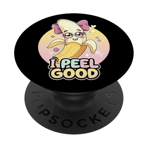 Lustiges Bananen Design Lebensmittel-Liebhaber Humor PopSockets Klebender PopGrip von Vegane Früchte Geschenk Niedlich Retro