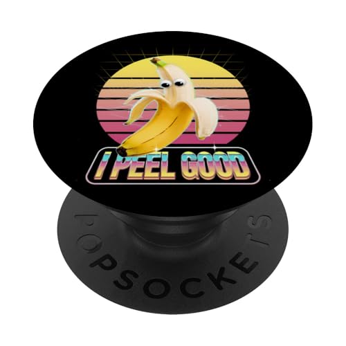 Lustiges Bananen Design Lebensmittel-Liebhaber Humor PopSockets Klebender PopGrip von Vegane Früchte Geschenk Niedlich Retro