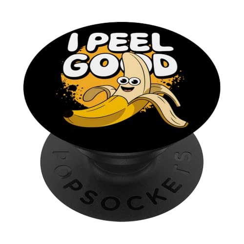 Lustiges Bananen Design Lebensmittel-Liebhaber Humor PopSockets Klebender PopGrip von Vegane Früchte Geschenk Niedlich Retro