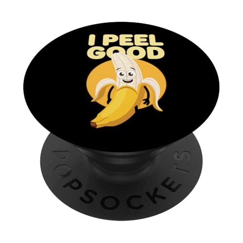 Lustiges Bananen Design Lebensmittel-Liebhaber Humor PopSockets Klebender PopGrip von Vegane Früchte Geschenk Niedlich Retro