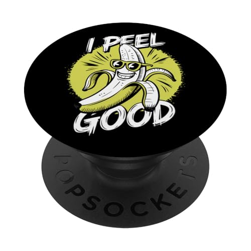 Lustiges Bananen Design Lebensmittel-Liebhaber Humor PopSockets Klebender PopGrip von Vegane Früchte Geschenk Niedlich Retro