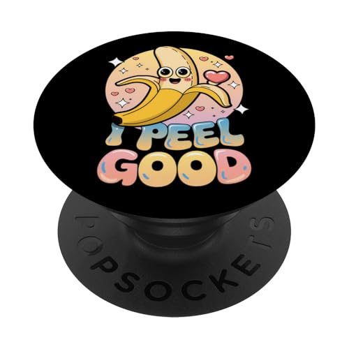 Lustiges Bananen Design Lebensmittel-Liebhaber Humor PopSockets Klebender PopGrip von Vegane Früchte Geschenk Niedlich Retro