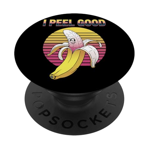 Lustiges Bananen Design Lebensmittel-Liebhaber Humor PopSockets Klebender PopGrip von Vegane Früchte Geschenk Niedlich Retro