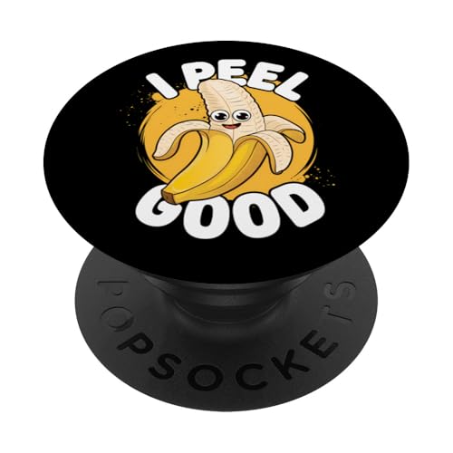Lustiges Bananen Design Lebensmittel-Liebhaber Humor PopSockets Klebender PopGrip von Vegane Früchte Geschenk Niedlich Retro