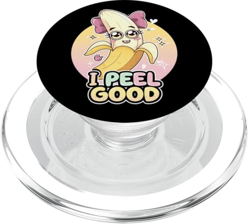 Lustiges Bananen Design Lebensmittel-Liebhaber Humor PopSockets PopGrip für MagSafe von Vegane Früchte Geschenk Niedlich Retro
