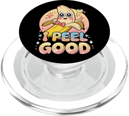 Lustiges Bananen Design Lebensmittel-Liebhaber Humor PopSockets PopGrip für MagSafe von Vegane Früchte Geschenk Niedlich Retro