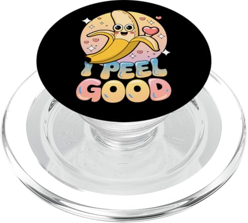 Lustiges Bananen Design Lebensmittel-Liebhaber Humor PopSockets PopGrip für MagSafe von Vegane Früchte Geschenk Niedlich Retro