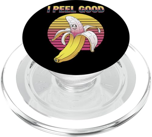 Lustiges Bananen Design Lebensmittel-Liebhaber Humor PopSockets PopGrip für MagSafe von Vegane Früchte Geschenk Niedlich Retro