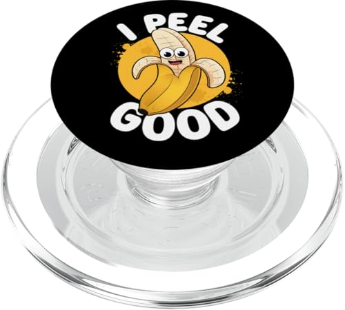 Lustiges Bananen Design Lebensmittel-Liebhaber Humor PopSockets PopGrip für MagSafe von Vegane Früchte Geschenk Niedlich Retro