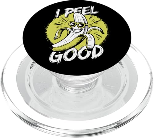 Lustiges Bananen Design Lebensmittel-Liebhaber Humor PopSockets PopGrip für MagSafe von Vegane Früchte Geschenk Niedlich Retro