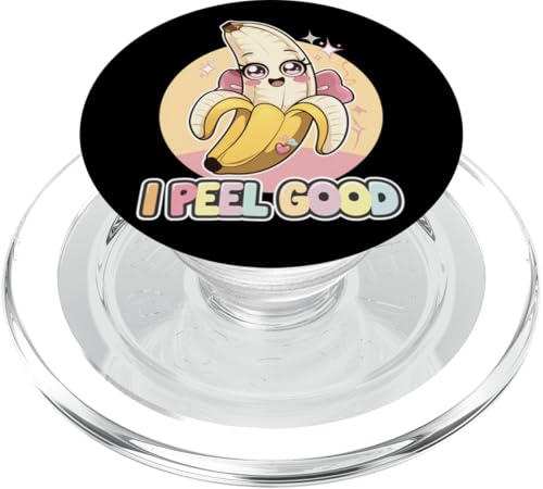 Lustiges Bananen Design Lebensmittel-Liebhaber Humor PopSockets PopGrip für MagSafe von Vegane Früchte Geschenk Niedlich Retro