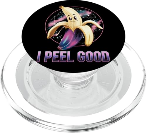 Lustiges Bananen Design Lebensmittel-Liebhaber Humor PopSockets PopGrip für MagSafe von Vegane Früchte Geschenk Niedlich Retro