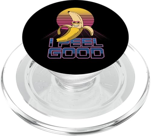 Lustiges Bananen Design Lebensmittel-Liebhaber Humor PopSockets PopGrip für MagSafe von Vegane Früchte Geschenk Niedlich Retro