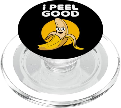 Lustiges Bananen Design Lebensmittel-Liebhaber Humor PopSockets PopGrip für MagSafe von Vegane Früchte Geschenk Niedlich Retro