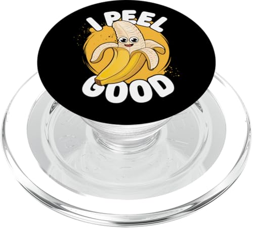 Lustiges Bananen Design Lebensmittel-Liebhaber Humor PopSockets PopGrip für MagSafe von Vegane Früchte Geschenk Niedlich Retro