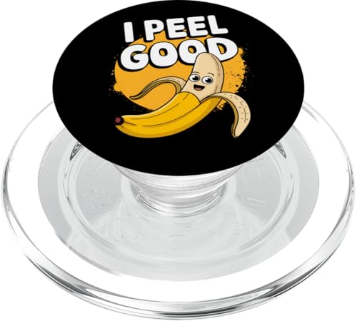 Lustiges Bananen Design Lebensmittel-Liebhaber Humor PopSockets PopGrip für MagSafe von Vegane Früchte Geschenk Niedlich Retro