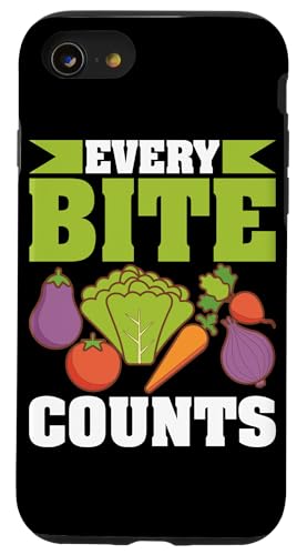 Every Bite Counts Veganismus Design für Veganer Hülle für iPhone SE (2020) / 7 / 8 von Veganism Design Ideas For Vegans