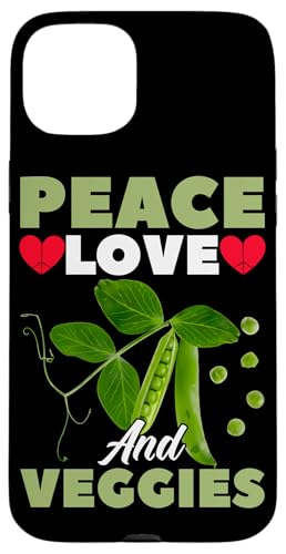 Peace, Love And Veggies Veganismus Design für Vegetarier Hülle für iPhone 15 Plus von Veganism Design Ideas For Vegans