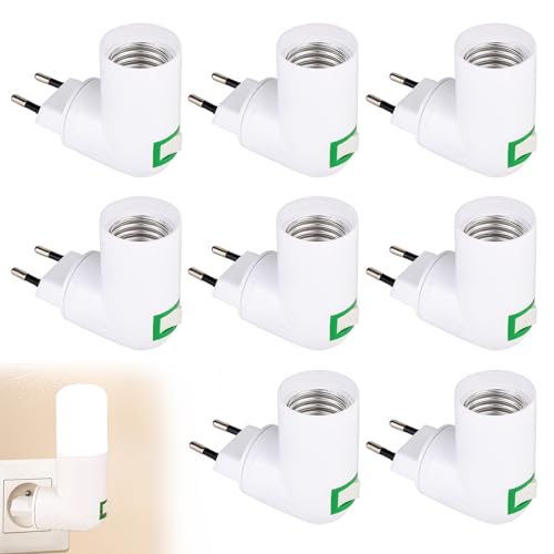 Vegena 8 Stück E27 Lampenfassung, 360° Einstellbar, Mit Schalter, Ohne Kabel, Für Led-Glühlampe Und Kleine Küchenlampe, Weiß, PBT-Material, Edison Screw (ES), Deckenmontage Vegena 8 Stück E27 Lampenfassung, 360° Einstellbar, Mit Schalter, Ohne Kabel, Für Led-Glühlampe Und Kleine Küchenlampe, Weiß, PBT-Material, Edison Screw (ES), Deckenmontage von Vegena